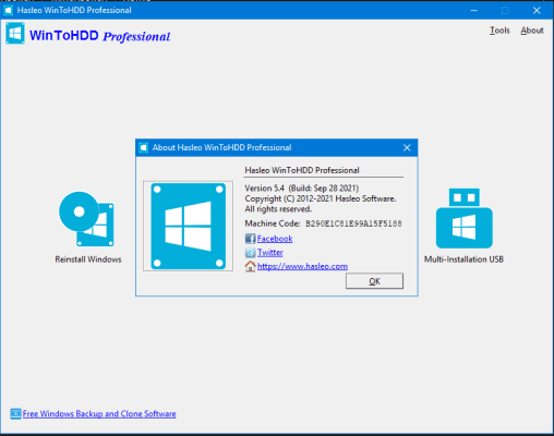 Cài Windows Trực Tiếp Từ Ổ Cứng | WinToHDD 5.4 Full